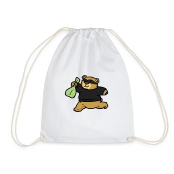 Robber Bear Robber Bear - Drawstring Bag - white - Front