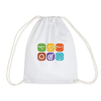 bicycle - Drawstring Bag - white - Front