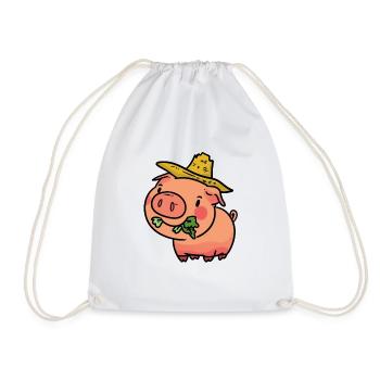 Filipino Veganer Schwein Filipino Vegan Pig - Turnbeutel - Weiß - Vorne