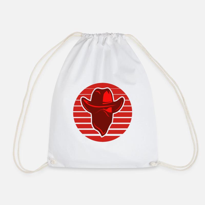 Roter Bandit - Drawstring Bag - white