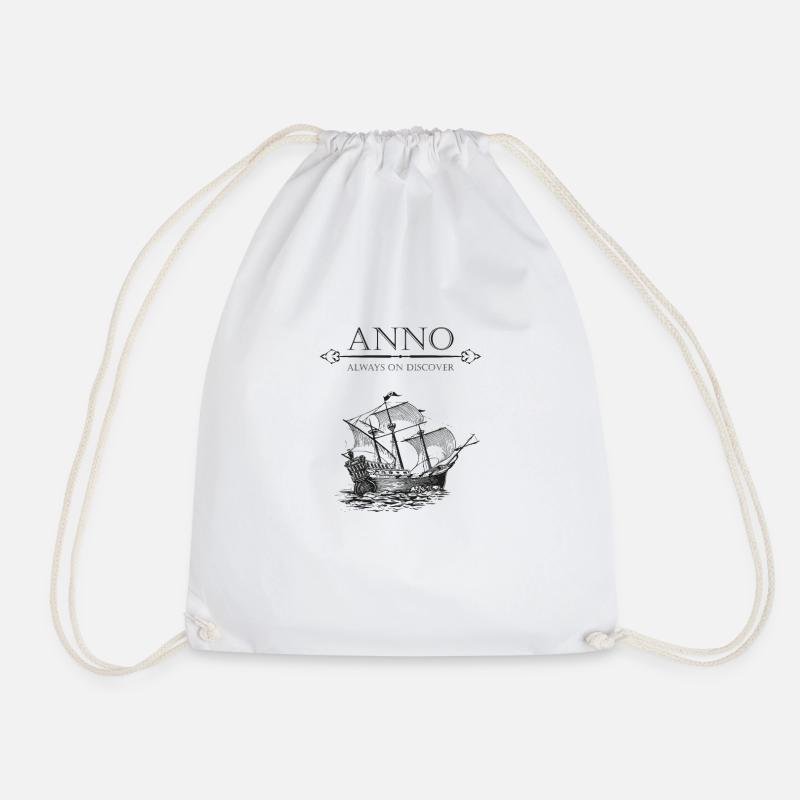 Anno Tshirt in 1800 Design - ALWAYS ON DISCOVER - Turnbeutel - Weiß