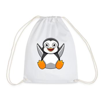 Pinguin Lustiger Süßer Liebhaber Meer Eis Geschenk - Turnbeutel - Weiß - Vorne