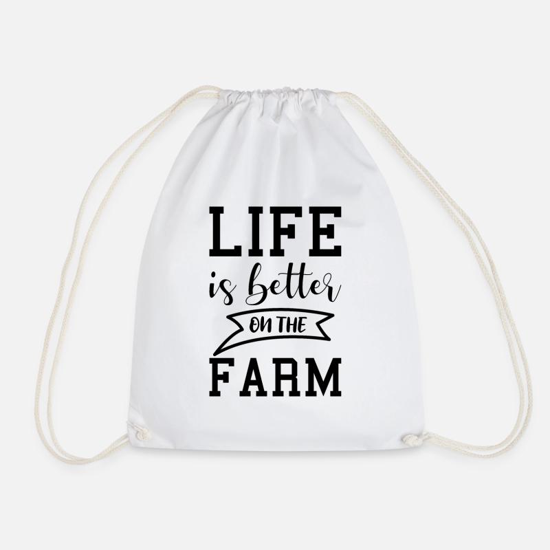 Farm Agriculture - Drawstring Bag - white