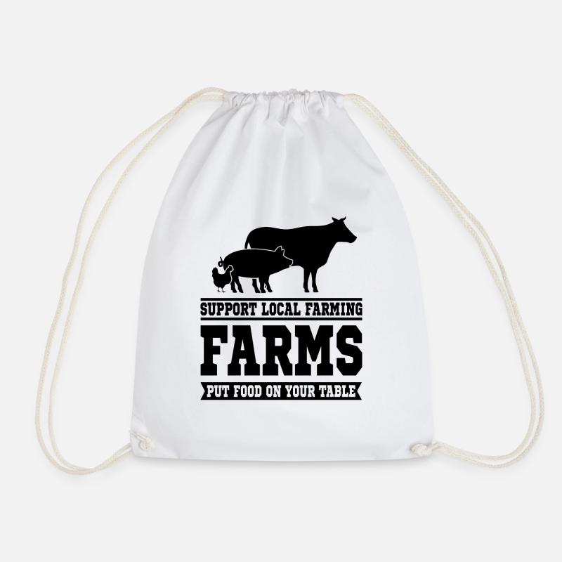 Farm Agriculture - Drawstring Bag - white