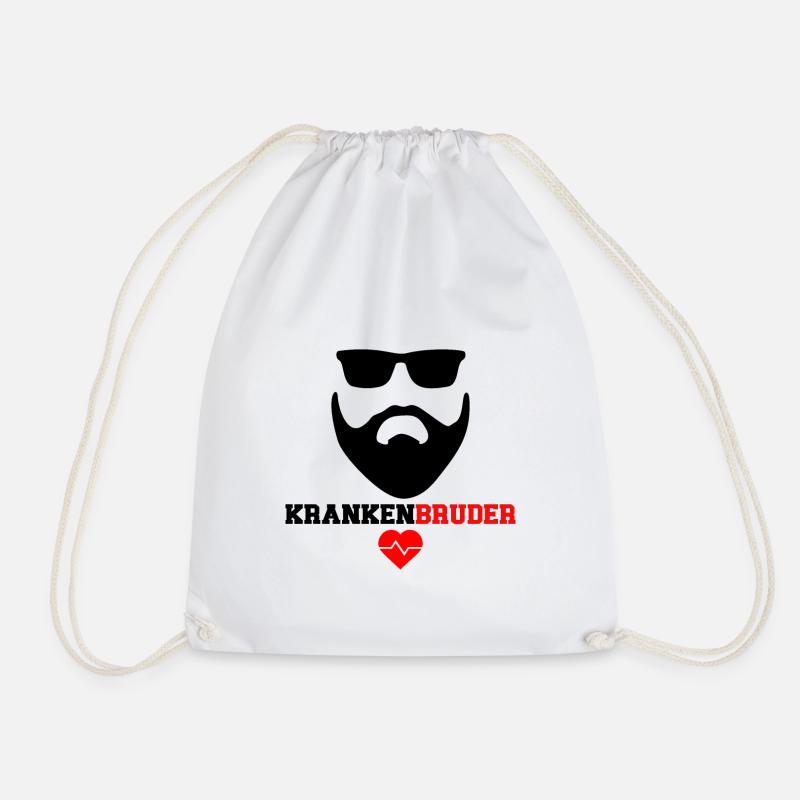 Krankenbruder | Geschenk männlich Krankenschwester - Turnbeutel - Weiß