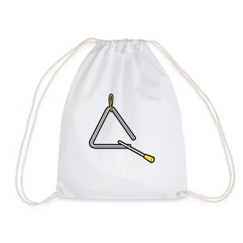 TRIANGLE Triangel Musicer Percussion Percussionist - Turnbeutel - Weiß - Vorne