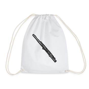 Flute Flute Oboe Flutist Flutist Musikverein - Drawstring Bag - white - Front