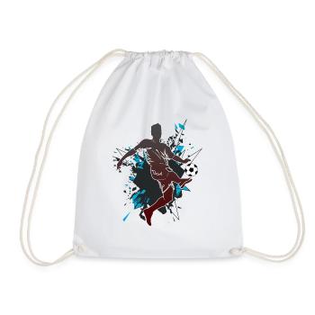 Football soccer footballer football shirt gift - Drawstring Bag - white - Front