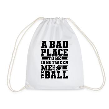 American football - Drawstring Bag - white - Front