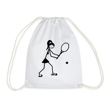 Tennis Damen Volley - Turnbeutel - Weiß - Vorne
