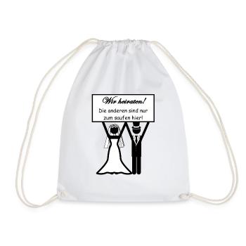Nous nous marions Les autres sont juste pour boire ici! - Sac de sport léger - blanc - Devant