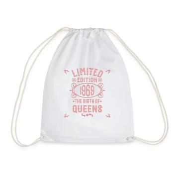 Né en 1969 - Cadeau pour les femmes 50e anniversaire - Sac de sport léger - blanc - Devant