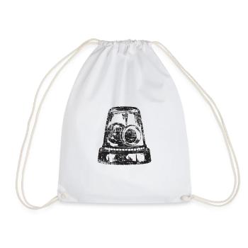 POLICE HORN / POLICE SIREN vintage - Drawstring Bag - white - Front