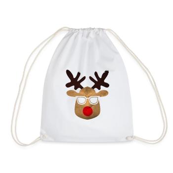 Ugly Xmas Cooles Rehntier Noël - Sac de sport léger - blanc - Devant
