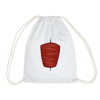 Vecteur de kebab - Sac de sport léger - blanc - Devant