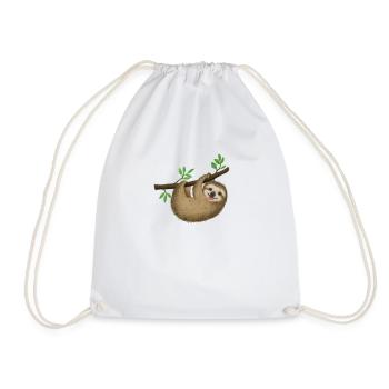 Paresse Mignonne Drôle Paresseux Amour Animaux - Sac de sport léger - blanc - Devant