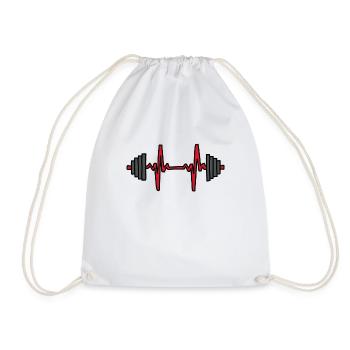 Weight Lifter Training Athlete Training Workout - Drawstring Bag - white - Front