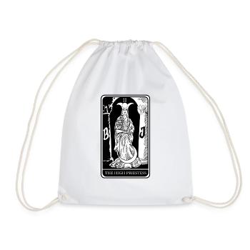 Haute prêtresse Tarot Cartes Devins Devins - Sac de sport léger - blanc - Devant