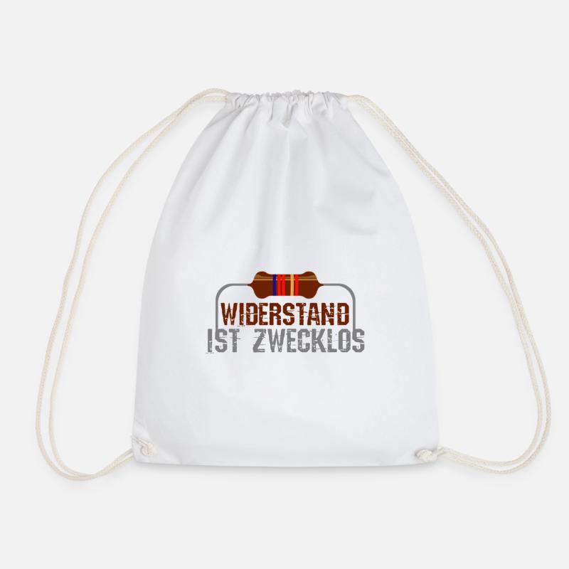 Resistance is futile - Drawstring Bag - white
