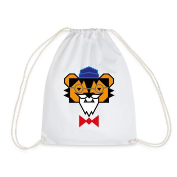 Hipstigre Teegre - Drawstring Bag - white - Front