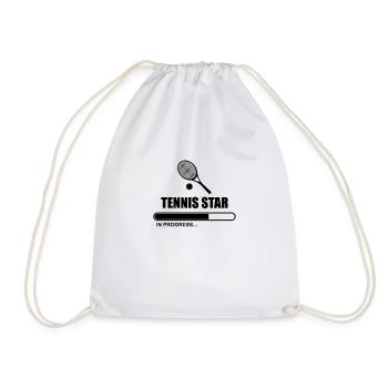 Tennis star in progress - Drawstring Bag - white - Front