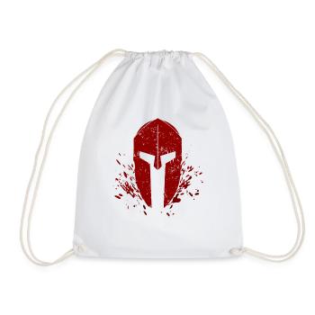 Fitness Spartan Helmet Men | Spartan Helmet - Drawstring Bag - white - Front