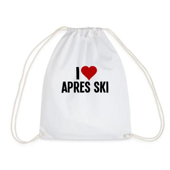 I Love Apres Ski - Turnbeutel - Weiß - Vorne