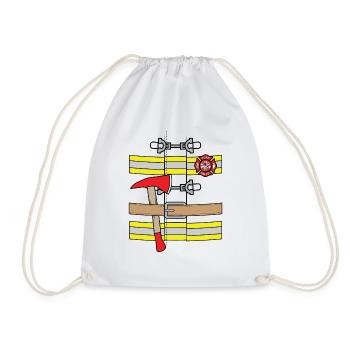 Costume de femme pompier pompier pompier - Sac de sport léger - blanc - Devant