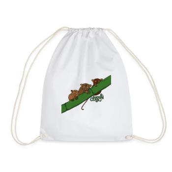Leprechaun Makis Idée de cadeau de famille pour Makis & Singes - Sac de sport léger - blanc - Devant