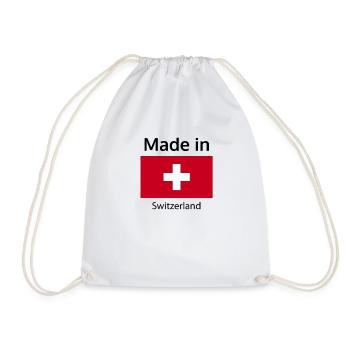 Made in switzerland vêtements pour les fiers Suisses - Sac de sport léger - blanc - Devant