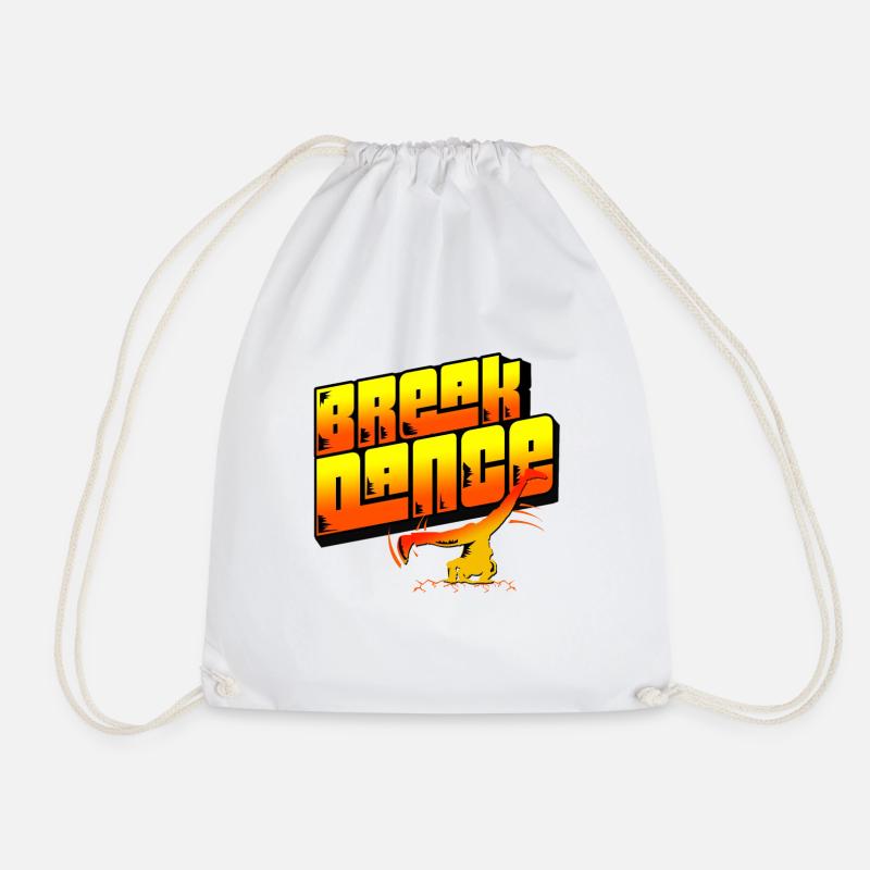 Breakdancing - Drawstring Bag - white