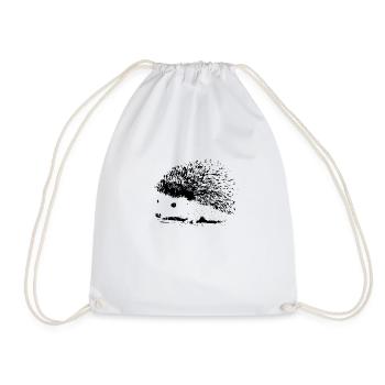 Hedgehog - Drawstring Bag - white - Front