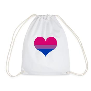 Bisexual Pride Flag - Drawstring Bag - white - Front