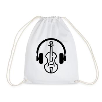 Violin - Geige - Music - Violon - Musique - Drawstring Bag - white - Front