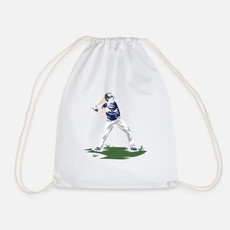Baseball Spieler - Turnbeutel - Weiß