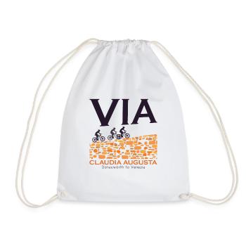 VIA Claudia Augusta. Donauwörth to Venice - Drawstring Bag - white - Front