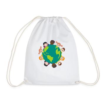 Les enfants du monde pour la protection du climat et l’avenir - Sac de sport léger - blanc - Devant
