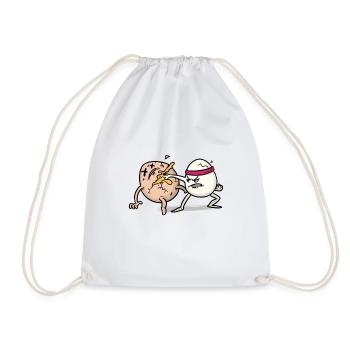 EGG FIGHT Egg Fight - Drawstring Bag - white - Front