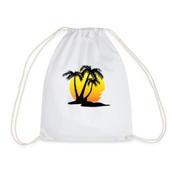 Cadeaux de vacances d'été magnifique plage coucher de soleil - Sac de sport léger - blanc - Devant
