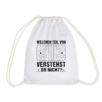 Eishockey Lustig - Turnbeutel - Weiß - Vorne