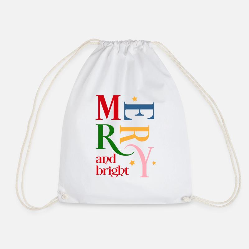 Christmas - Drawstring Bag - white