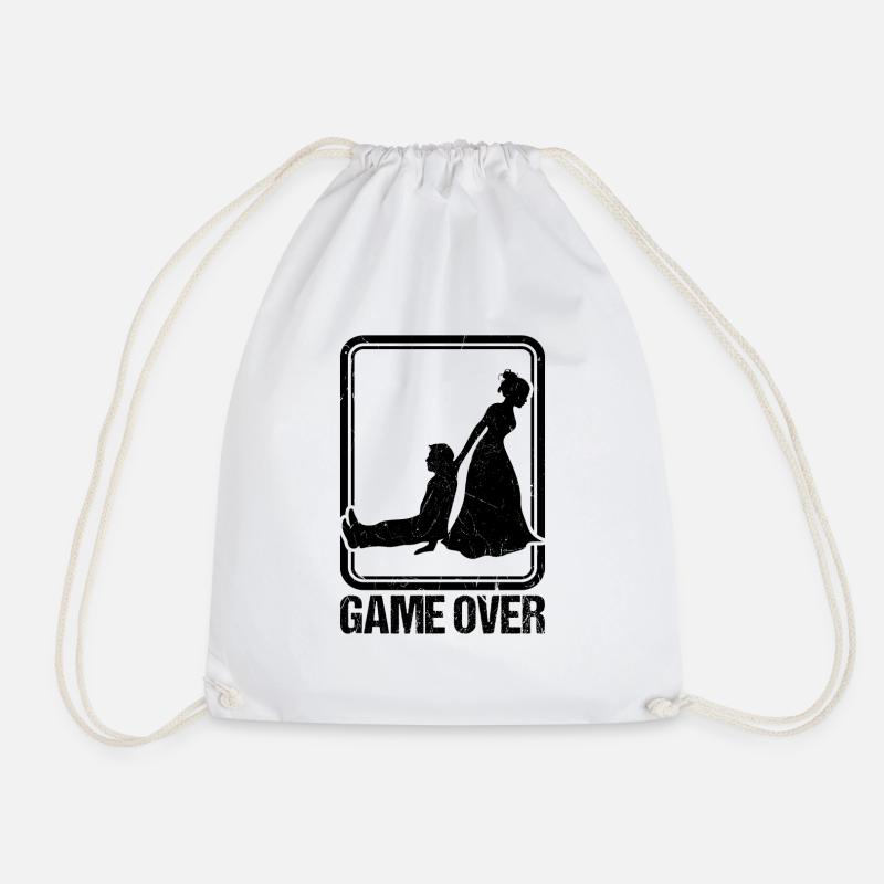 Game Over Hochzeit - Turnbeutel - Weiß