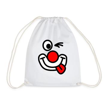 Clown - Turnbeutel - Weiß - Vorne