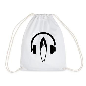 Surf / Surfing / Surfer / Surfen / Beach - Drawstring Bag - white - Front