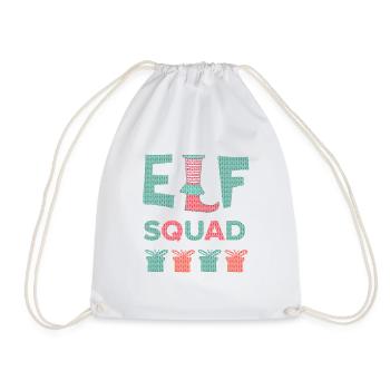 Christmas Squad T Shirt Gift - Drawstring Bag - white - Front