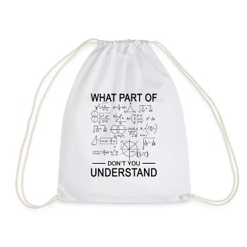 Engineer mathematician - Drawstring Bag - white - Front