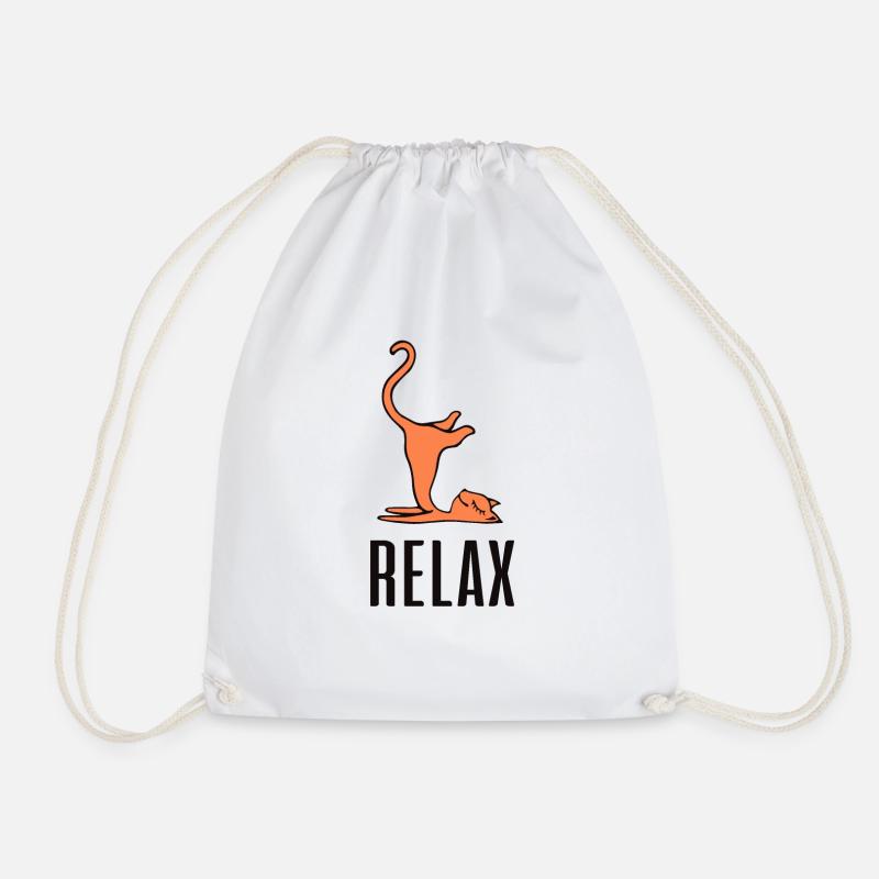 Relax Cat - Turnbeutel - Weiß