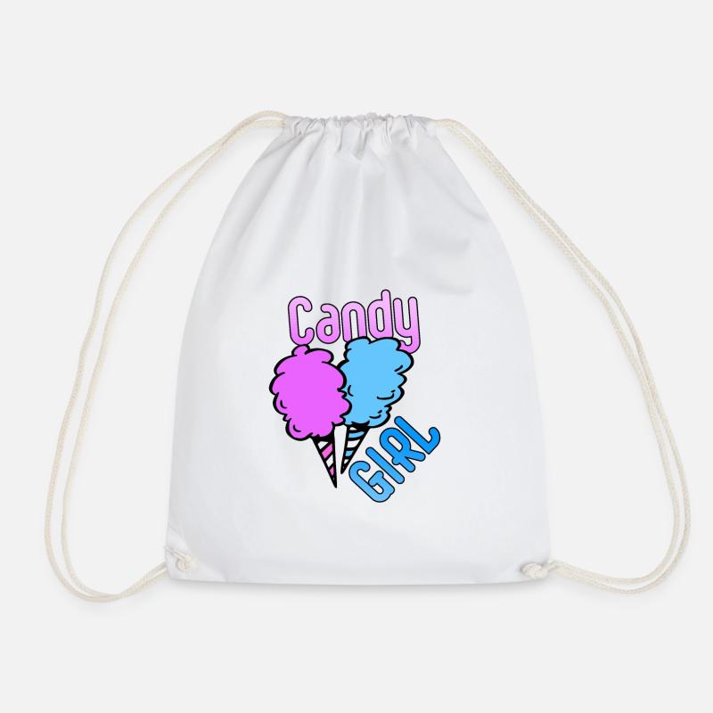 Candy Girl Zuckerwatte - Turnbeutel - Weiß