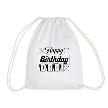 Joyeux anniversaire Papa - Sac de sport léger - blanc - Devant