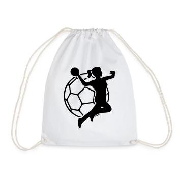 handball woman - Turnbeutel - Weiß - Vorne